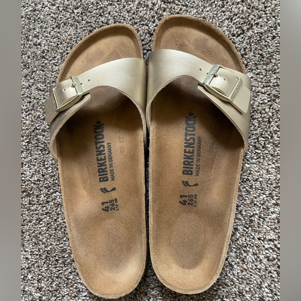 Birkenstock gold sandals